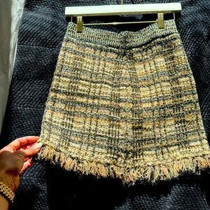 Loveshackfancy boucle tweed skirt bnwt